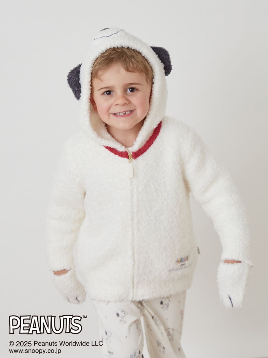 新品　PEANUTS×GELATO PIQUE スヌーピー　パーカー　白 gelato pique（ジェラートピケ） キッズ KIDS PEANUTS PUPPIES