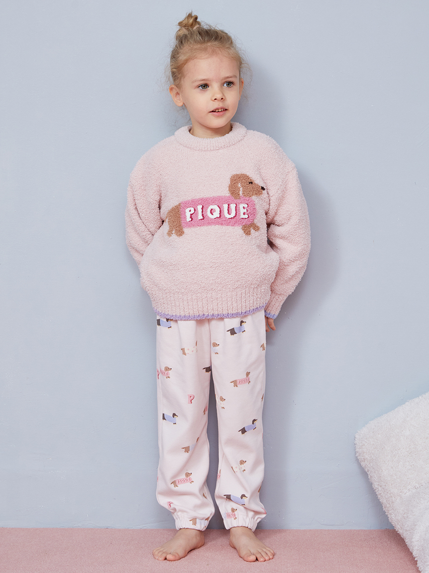 KIDS】ベビモコダックスフンドジャガードプルオーバー(ニットプル