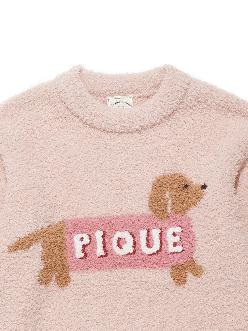 KIDS】ベビモコダックスフンドジャガードプルオーバー(ニットプル