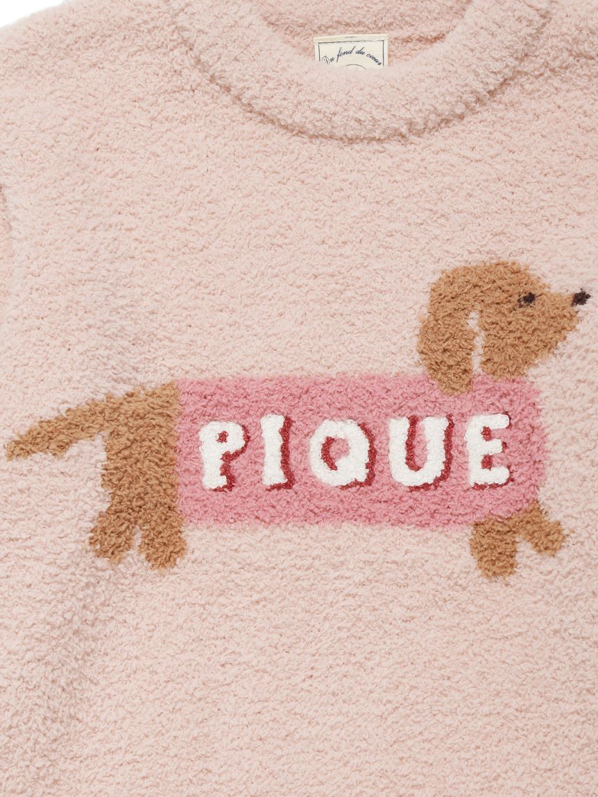 KIDS】ベビモコダックスフンドジャガードプルオーバー(ニットプル