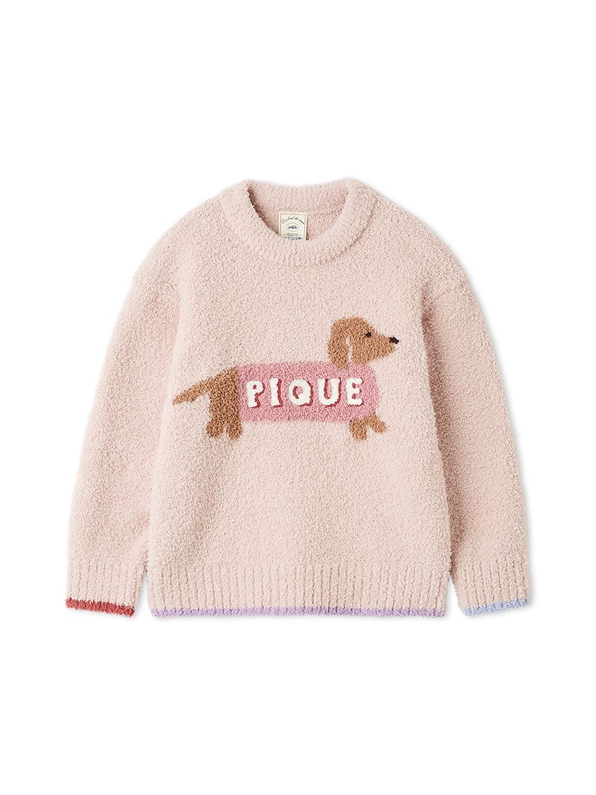 KIDS】ベビモコダックスフンドジャガードプルオーバー(ニットプル