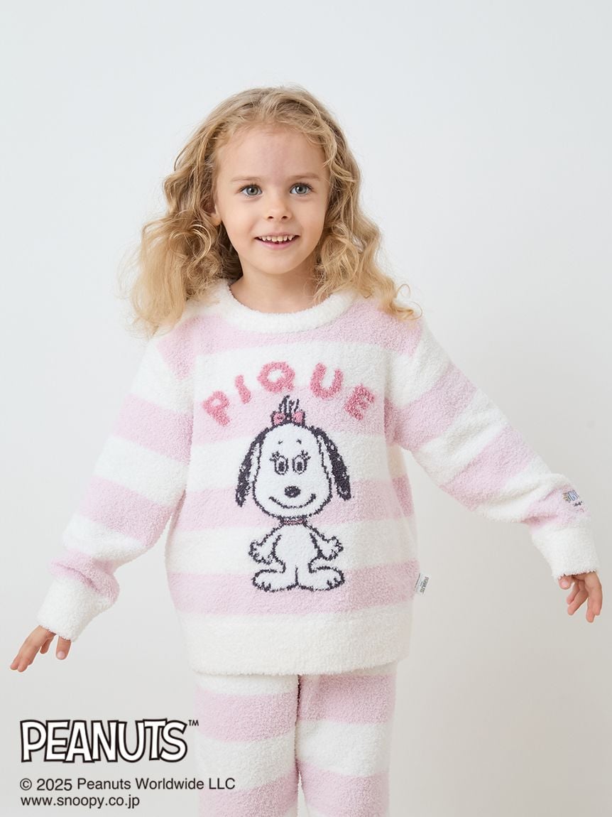 Mサイズ　新品　ピーナッツ　ジェラートピケ　スヌーピー　ベビモコケープ 販路限定カラーあり】【PEANUTS PUPPIES】【KIDS】ベビモコプル