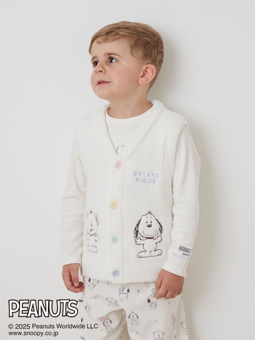 PEANUTS PUPPIES】【KIDS】ベビモコベスト(パーカ)｜ルームウェア
