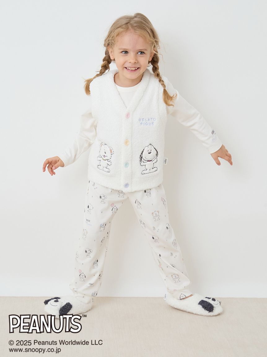 PEANUTS PUPPIES】【KIDS】ベビモコベスト(パーカ)｜ルームウェア