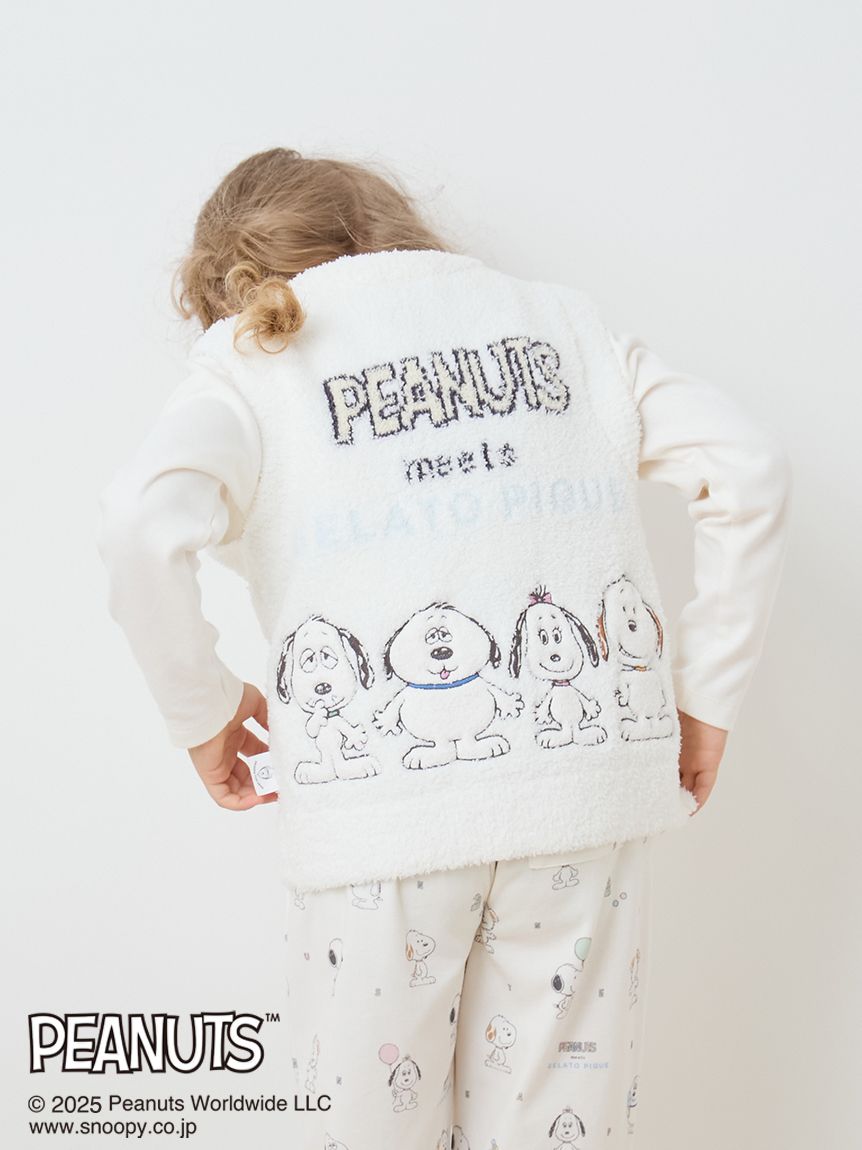 PEANUTS PUPPIES】【KIDS】ベビモコベスト(パーカ)｜ルームウェア