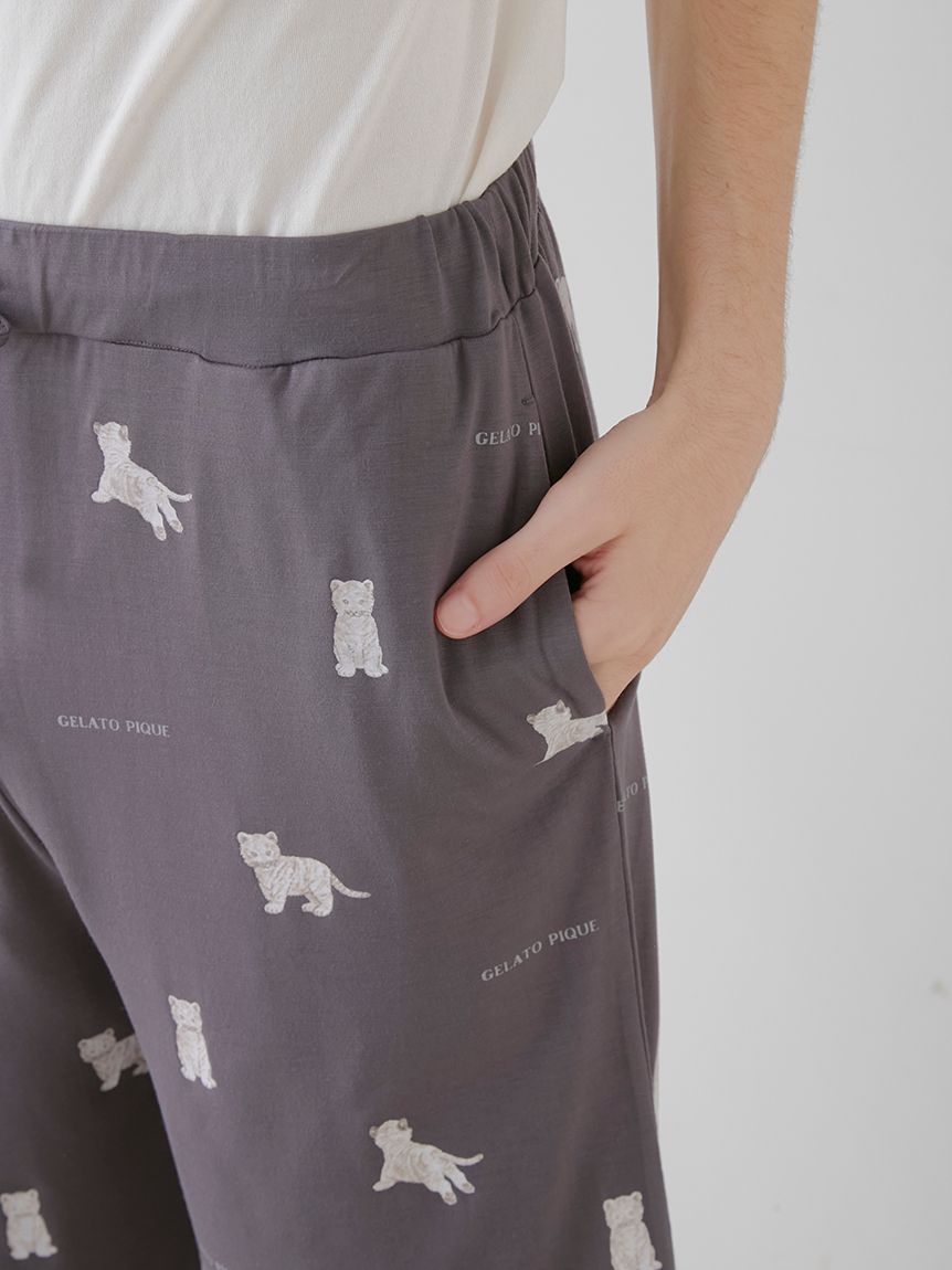 【ONLINE限定】【HOMME】ホワイトタイガー柄ハーフパンツ | PMCP251248
