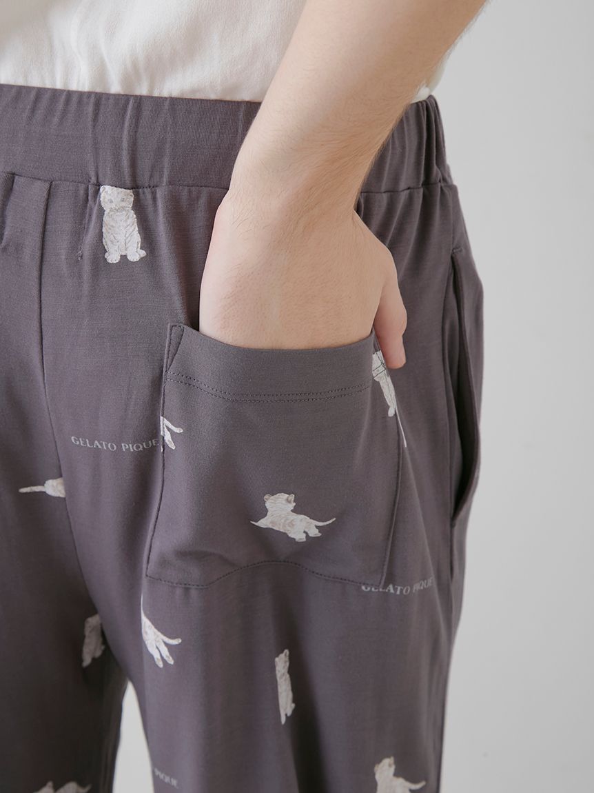 【ONLINE限定】【HOMME】ホワイトタイガー柄ハーフパンツ | PMCP251248