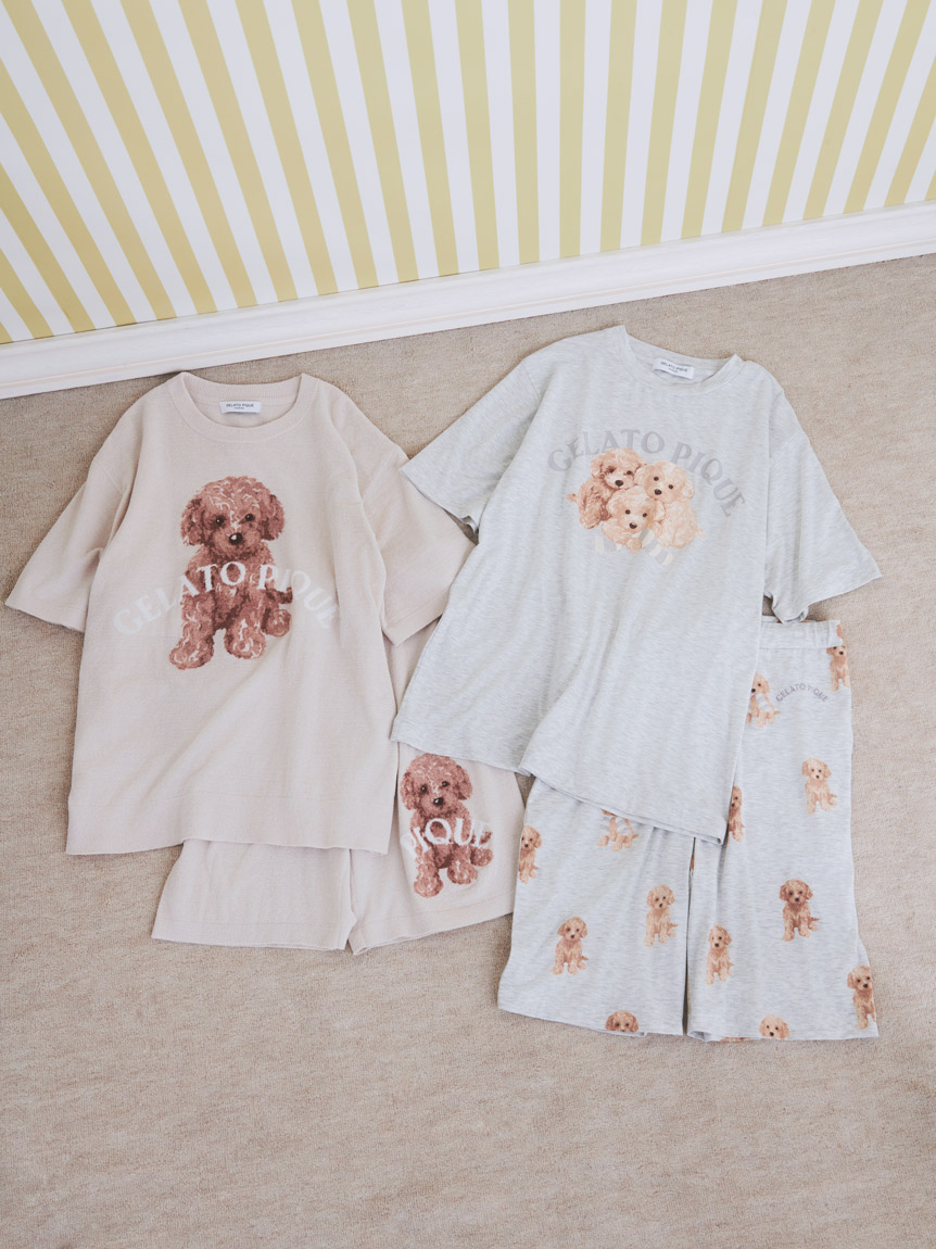 【HOMME】トイプードル柄ハーフパンツ | PMCP251308