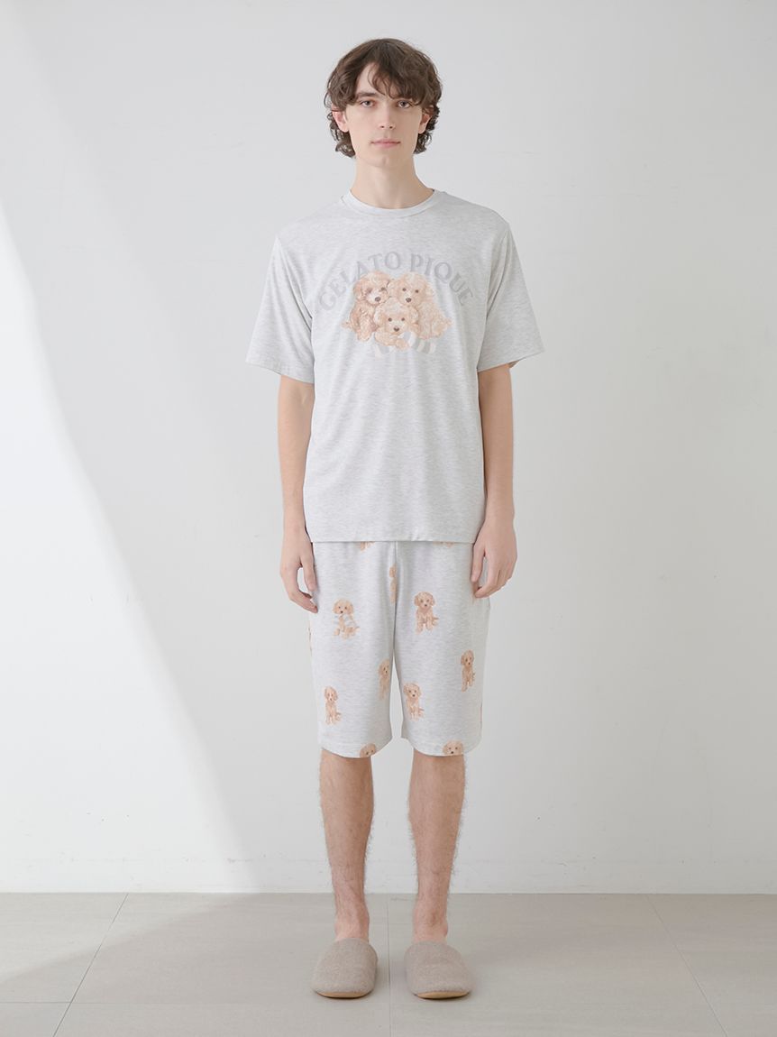 【HOMME】トイプードル柄ハーフパンツ | PMCP251308