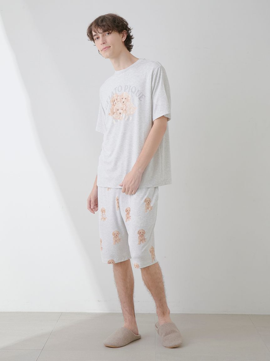 【HOMME】トイプードル柄ハーフパンツ | PMCP251308