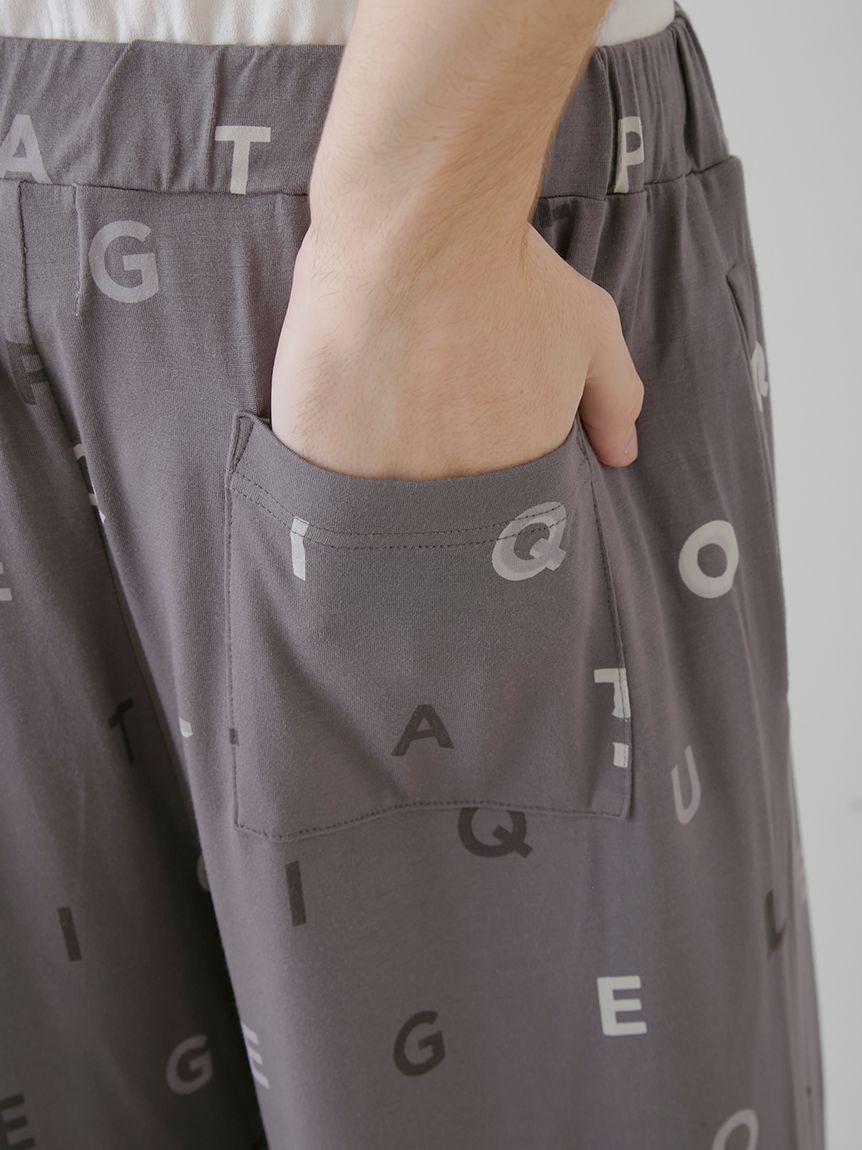 HOMME】レーヨンロゴ柄ロングパンツ(ロングパンツ)｜ルーム