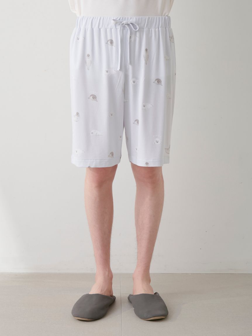 HOMME】【接触冷感】あざらし柄ハーフパンツ(ハーフパンツ