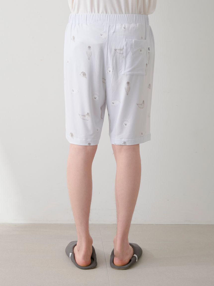 【新品】ジェラートピケ　接触冷感あざらし柄Tシャツショートパンツ上下セット gelato pique（ジェラートピケ）の「【接触冷感】あざらし柄