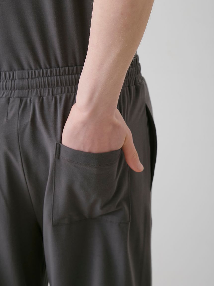 HOMME】【接触冷感】レーヨンスリーピングドッグワンポイント