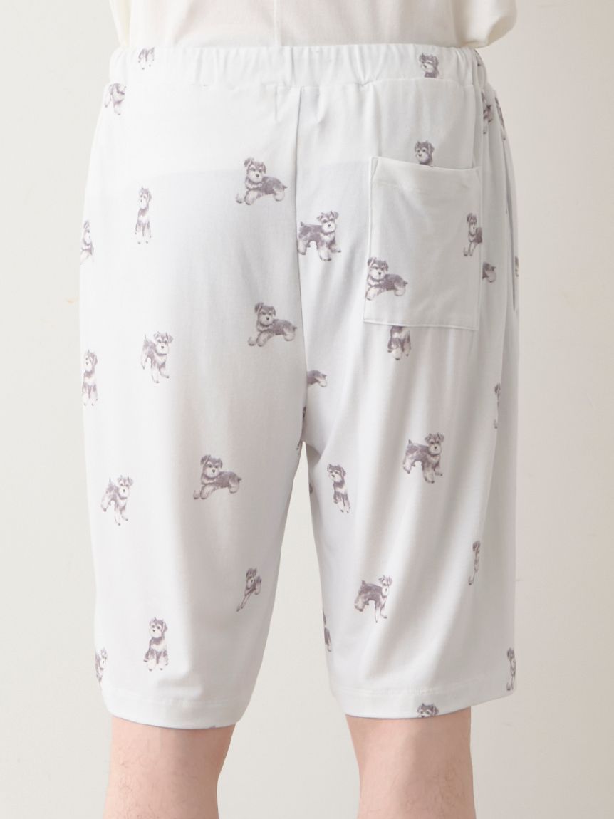 MASH SUMMER WEEK限定】【HOMME】シュナウザー柄ハーフパンツ