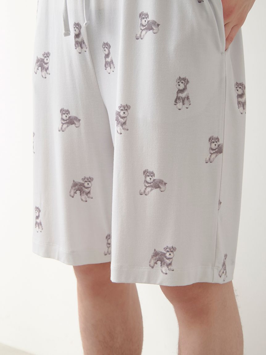 MASH SUMMER WEEK限定】【HOMME】シュナウザー柄ハーフパンツ