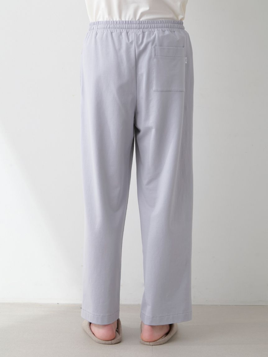 HOMME】ミニ裏毛ワンポイントロゴ刺繍ロングパンツ(ロングパンツ