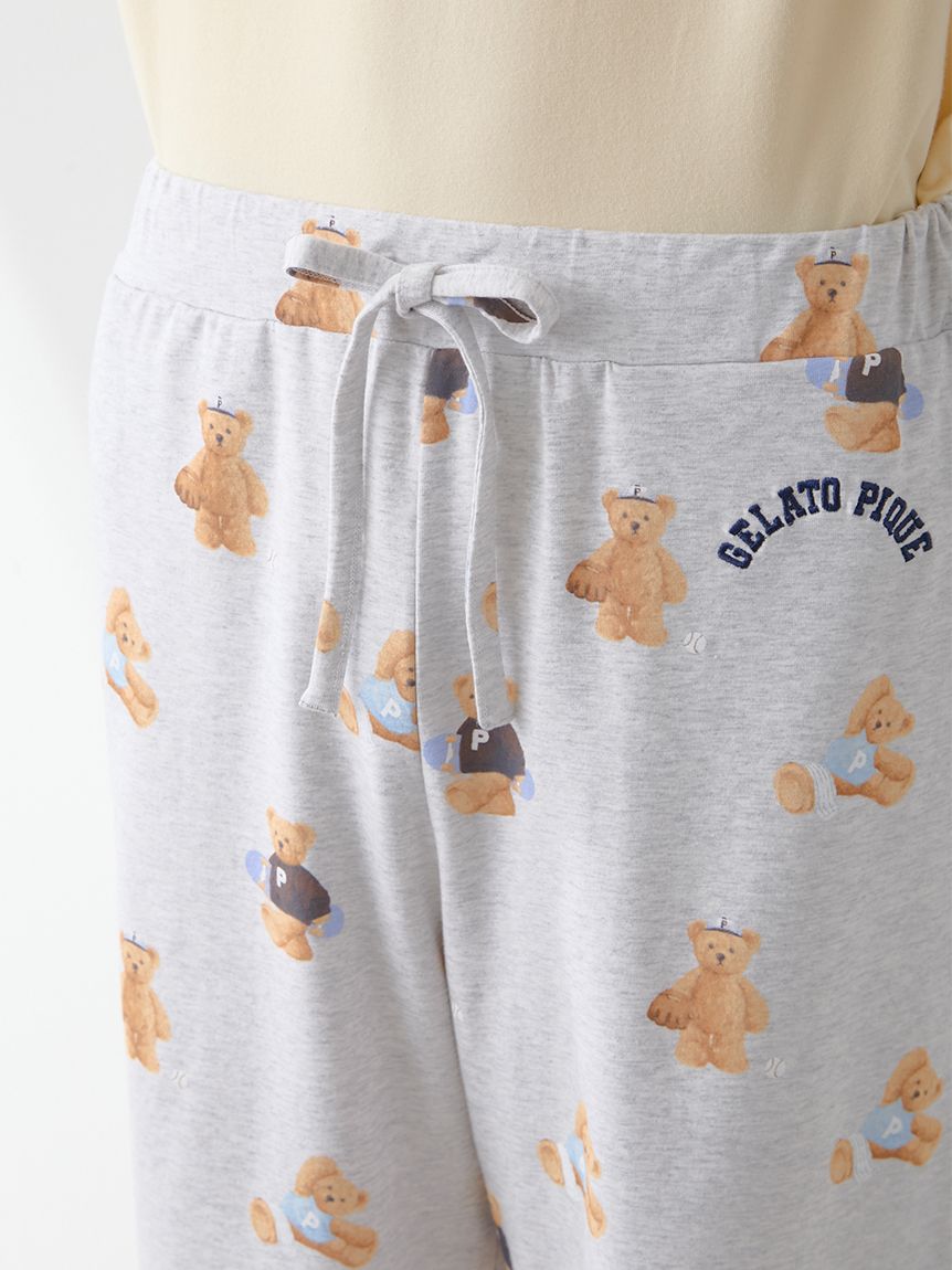 ジェラートピケ スポーティーベアTシャツ&総柄ハーフパンツセット ONLINE限定】スポーティーベアワンポイントTシャツ＆総柄