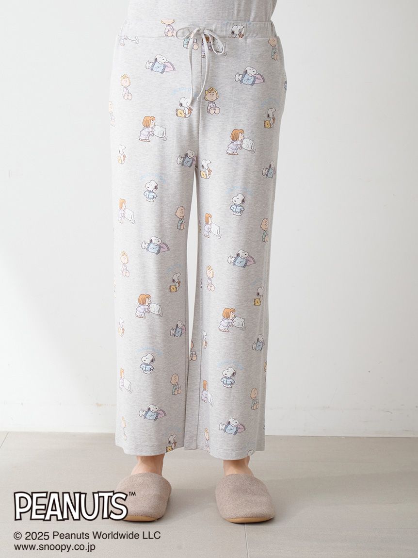 PEANUTS】【HOMME】オリジナルアート 総柄ロングパンツ(ロングパンツ