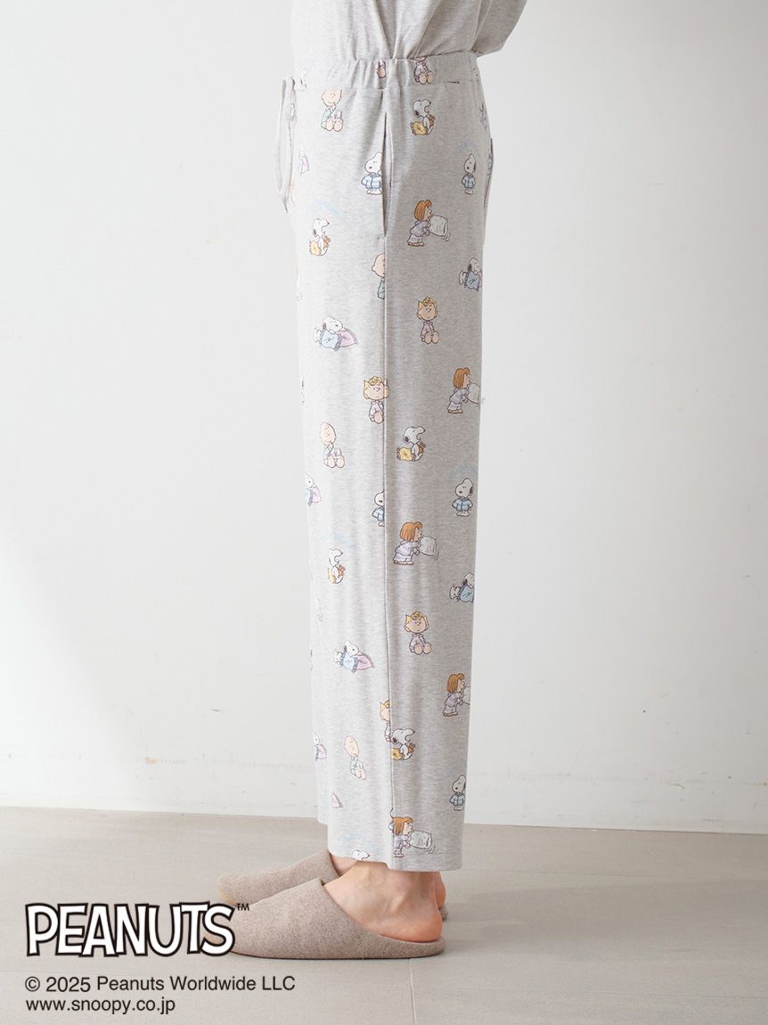 PEANUTS】【HOMME】オリジナルアート 総柄ロングパンツ(ロングパンツ