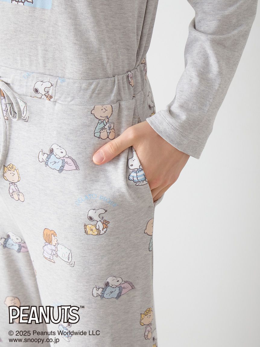 PEANUTS】【HOMME】オリジナルアート 総柄ロングパンツ(ロングパンツ