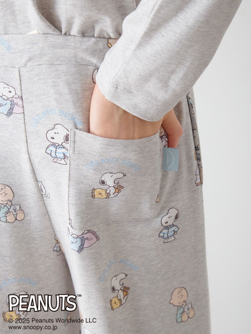 PEANUTS】【HOMME】オリジナルアート 総柄ロングパンツ(ロングパンツ