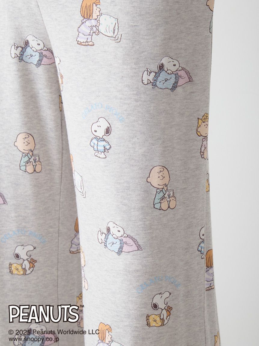 PEANUTS】【HOMME】オリジナルアート 総柄ロングパンツ(ロングパンツ