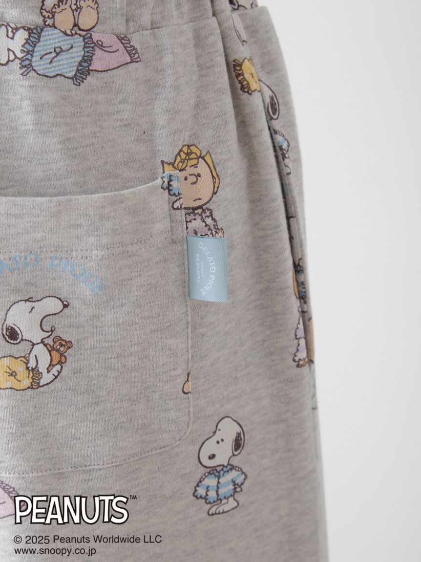 PEANUTS】【HOMME】オリジナルアート 総柄ロングパンツ(ロングパンツ