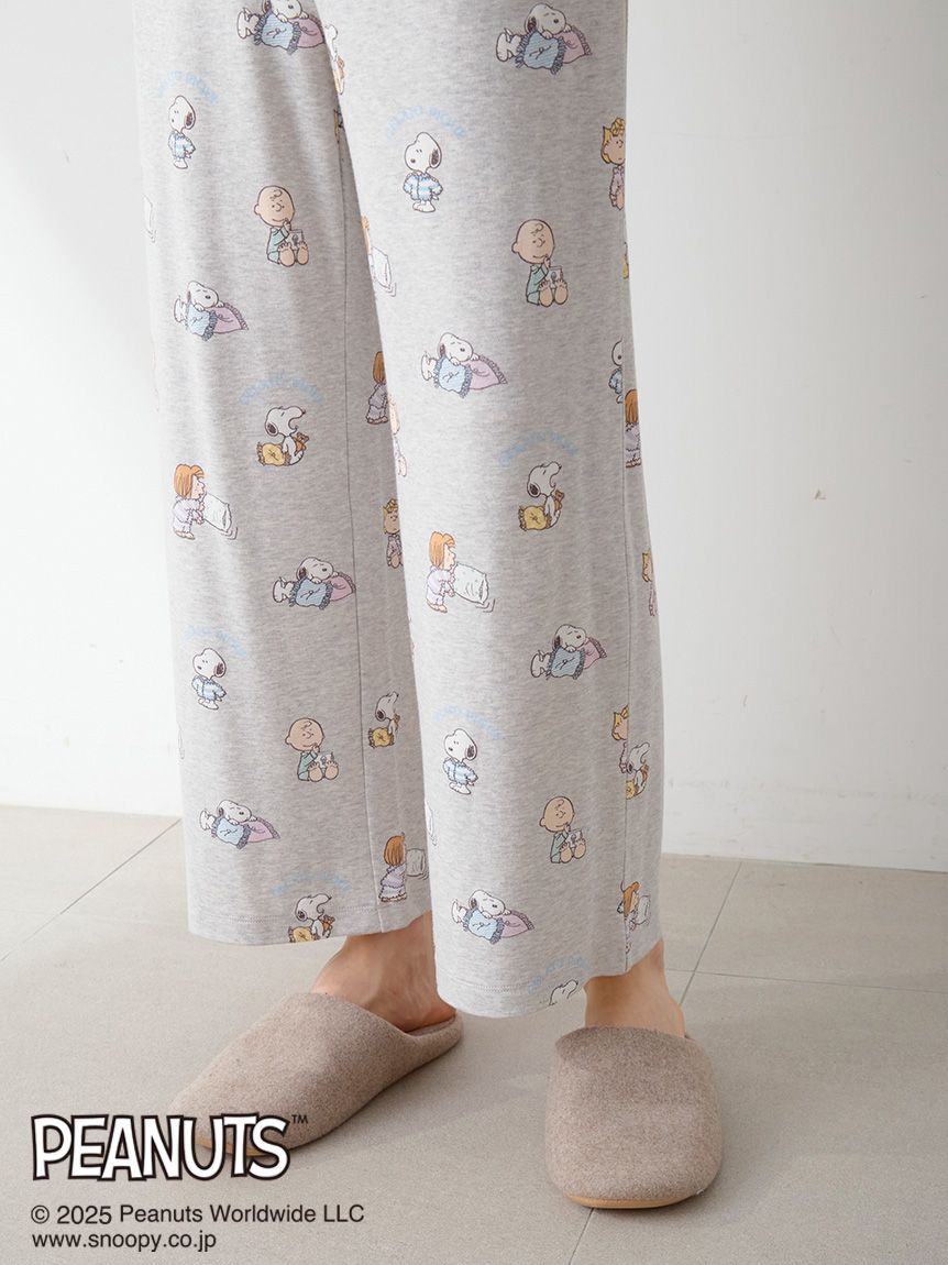 PEANUTS】【HOMME】オリジナルアート 総柄ロングパンツ(ロングパンツ