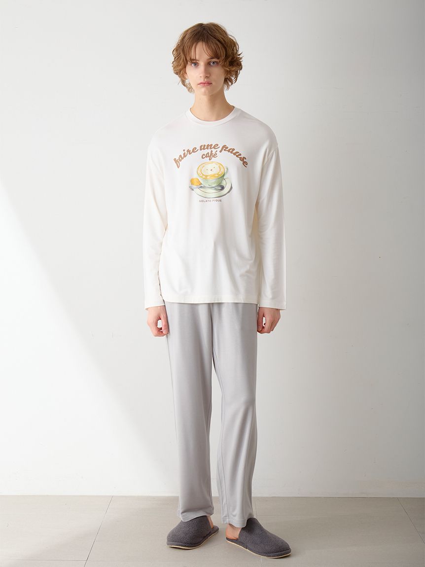 HOMME】クッキーワンポイントプリントロングパンツ(ロングパンツ