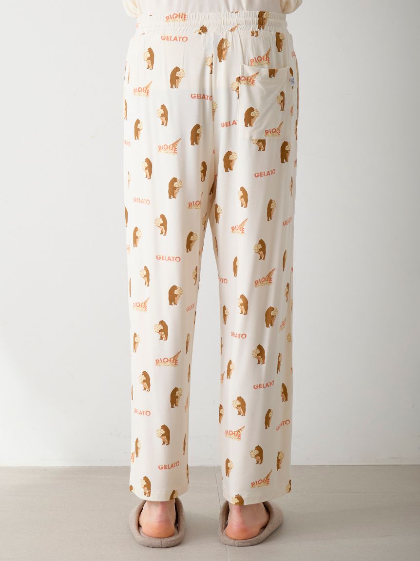 HOMME】レーヨンジェラートベア柄ロングパンツ(ロングパンツ)｜ルーム
