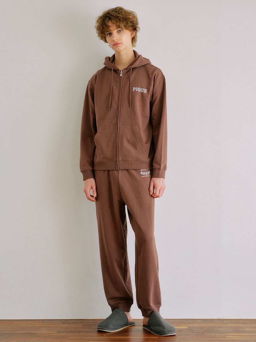 HOMME】裏毛プリントロングパンツ(ロングパンツ)｜ルームウェア