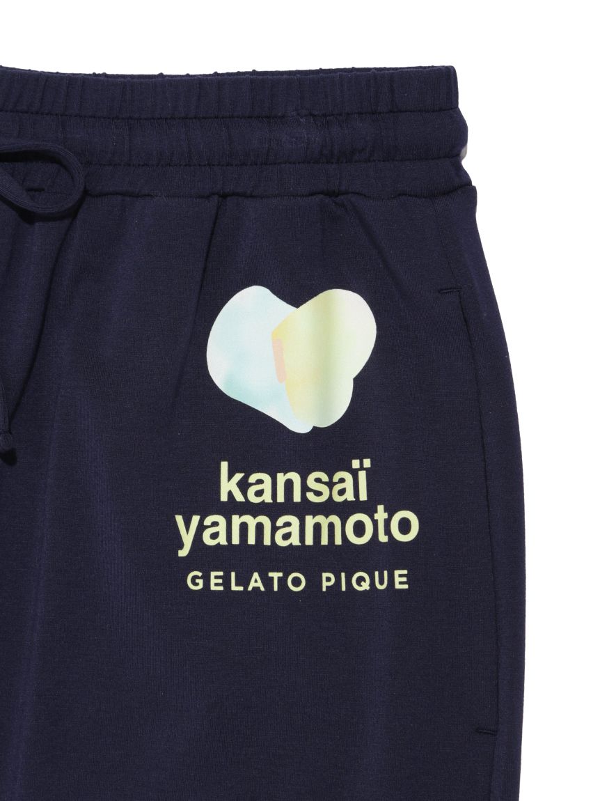 kansai yamamoto】【メンズ】ワンポイントレーヨンロゴロングパンツ
