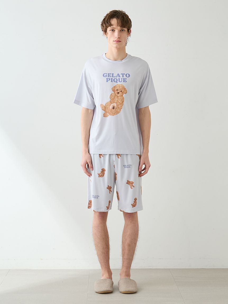 HOMME】ドッグ柄ハーフパンツ(ハーフパンツ)｜ルームウェア・パジャマ