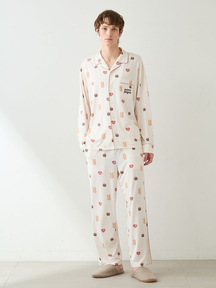 HOMME】総柄ロングパンツ(ロングパンツ)｜ルームウェア・パジャマ通販