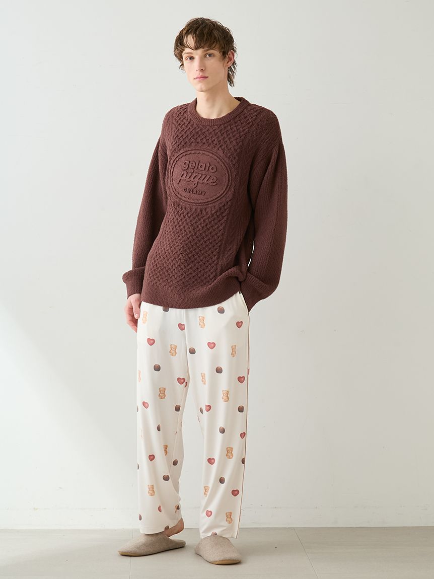 HOMME】総柄ロングパンツ(ロングパンツ)｜ルームウェア・パジャマ通販