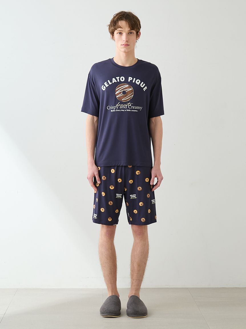 HOMME】ドーナツ総柄ハーフパンツ(ハーフパンツ)｜ルームウェア