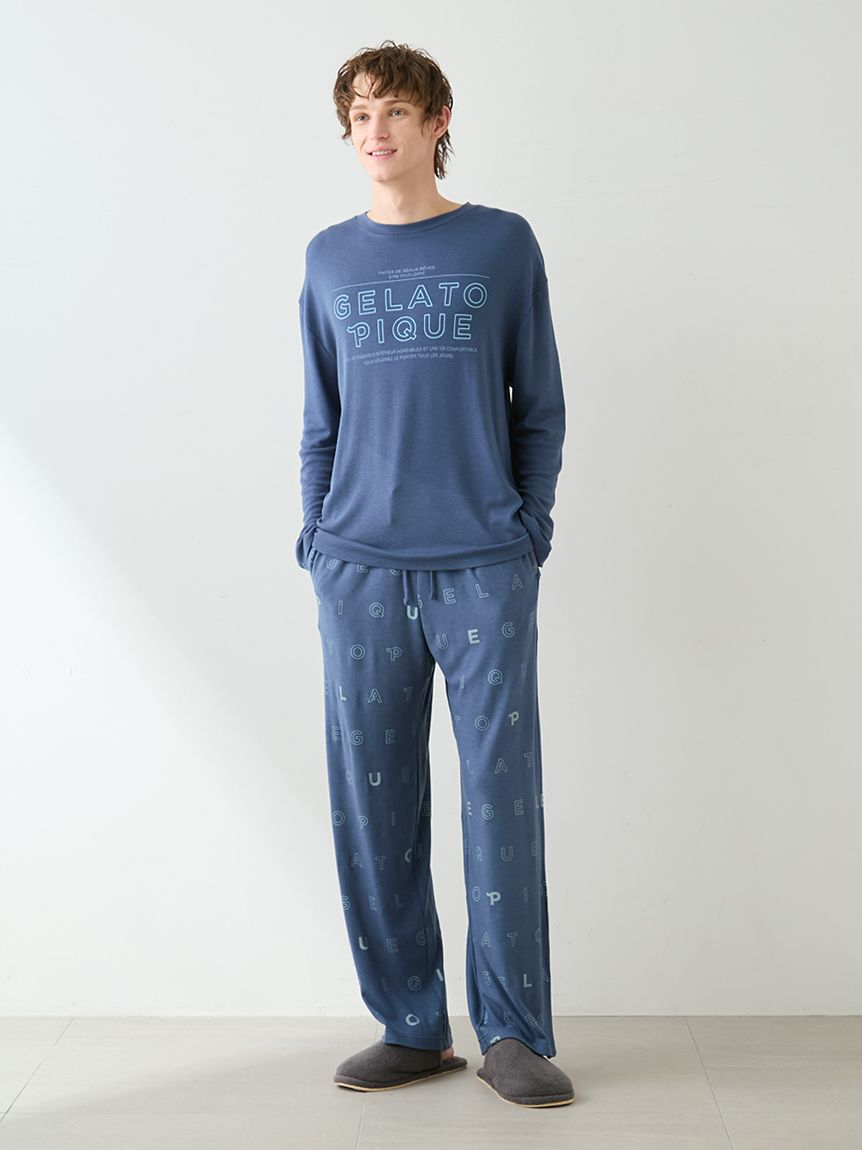 【新品、タグ付き】ジェラートピケ　レーヨンプルオーバー　レーヨンロングパンツ HOMME】吸湿発熱レーヨンロングパンツ(ロングパンツ)｜ルームウェア