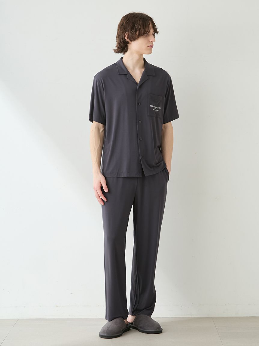 HOMME】【接触冷感】COOLレーヨンロゴロングパンツ(ロングパンツ