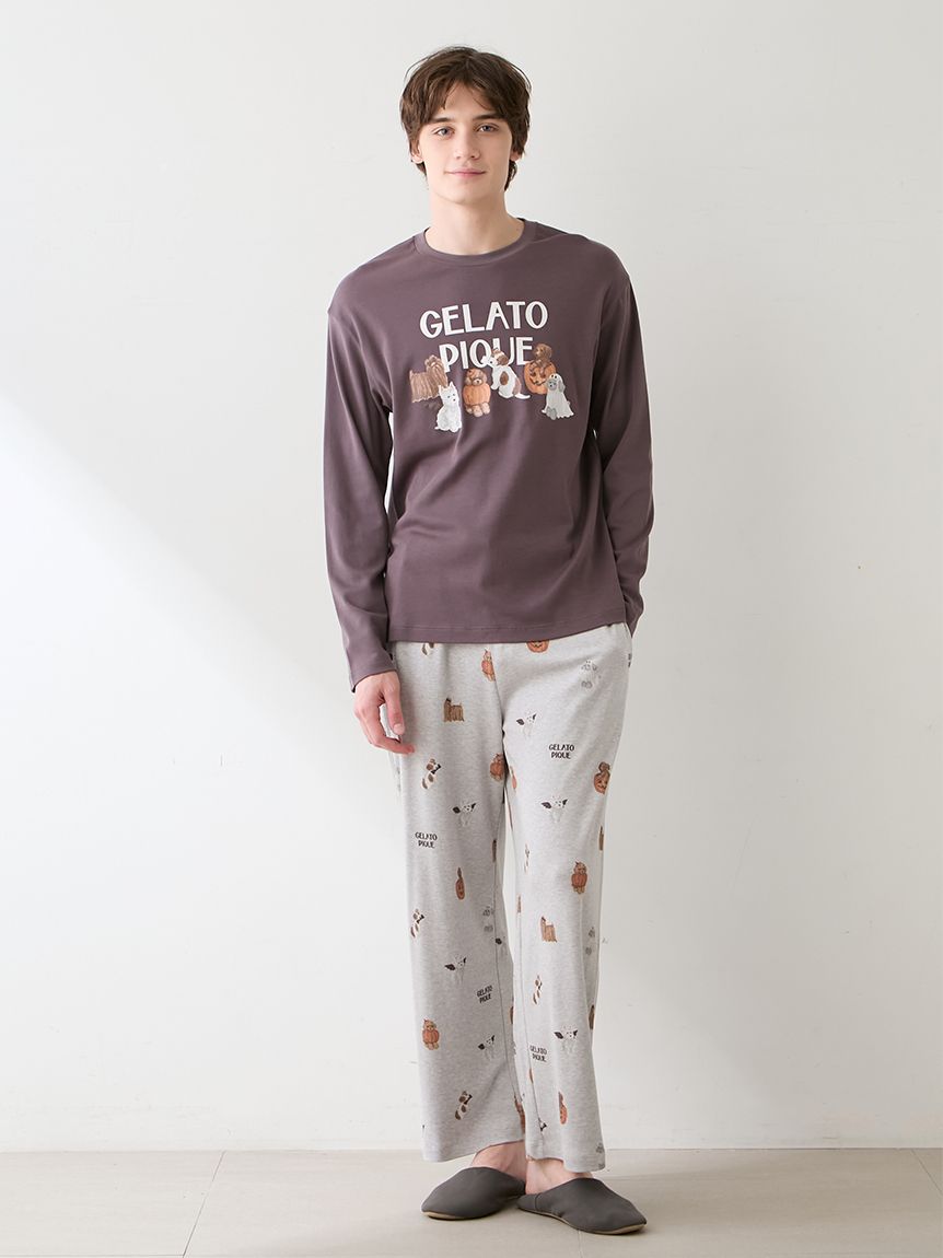 HALLOWEEN】【HOMME】ナイトパレードDOGS柄ロングパンツ(ロングパンツ