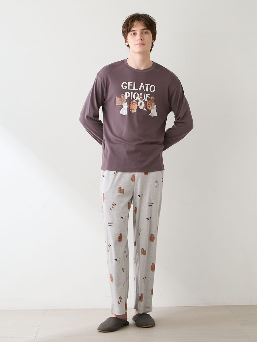 HALLOWEEN】【HOMME】ナイトパレードDOGS柄ロングパンツ(ロングパンツ