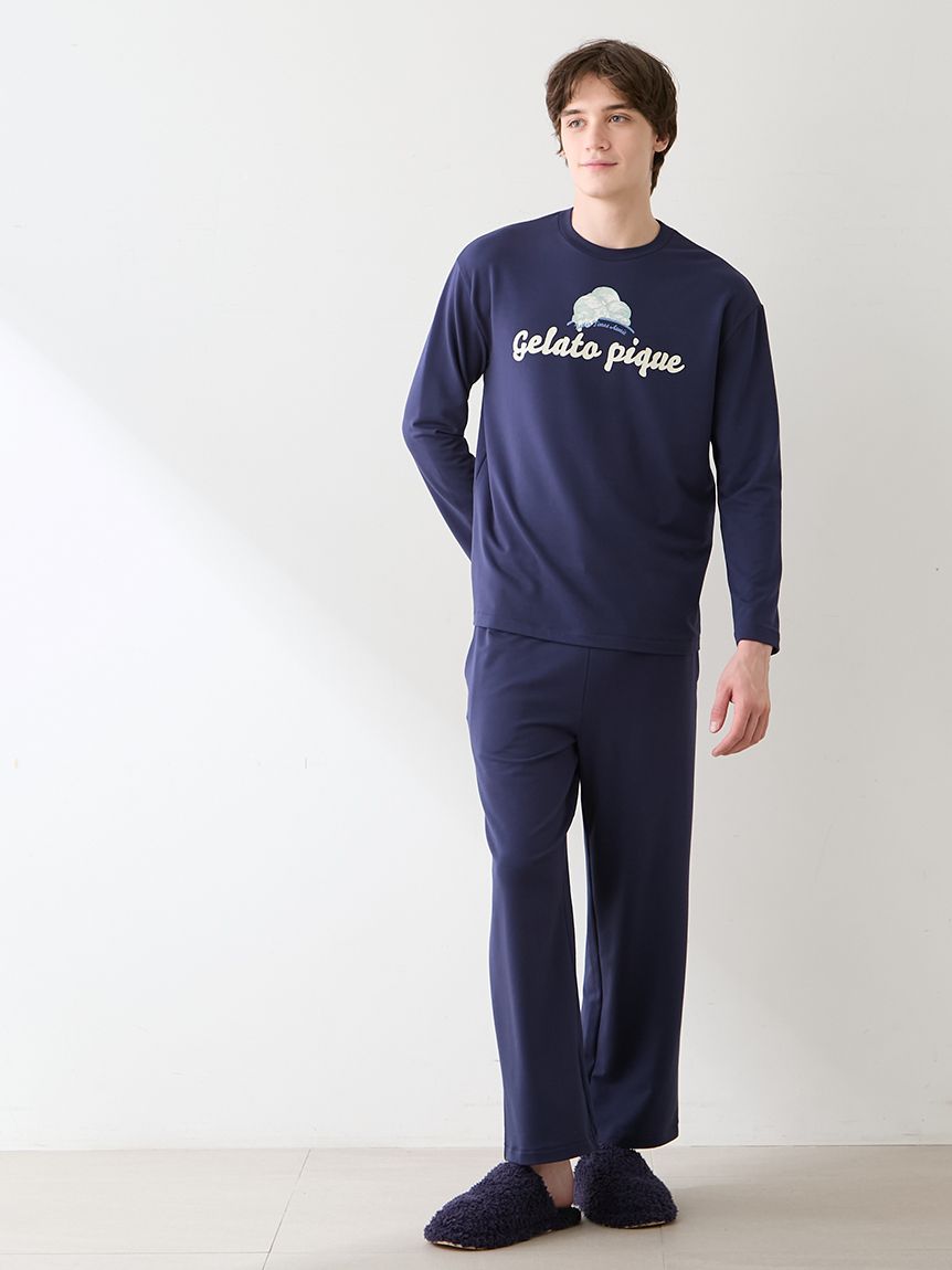 専用♡リサイクルジェラートロゴプルオーバー＆チェックロングパンツ♡グリーン HOMME】【抗菌防臭】インレイジェラートロゴロングパンツ(ロングパンツ