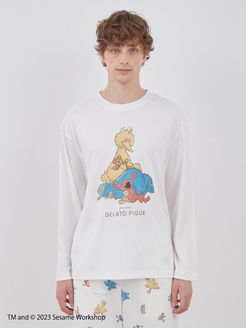 SESAME STREET】【HOMME】ワンポイントTシャツ(カットソー・T