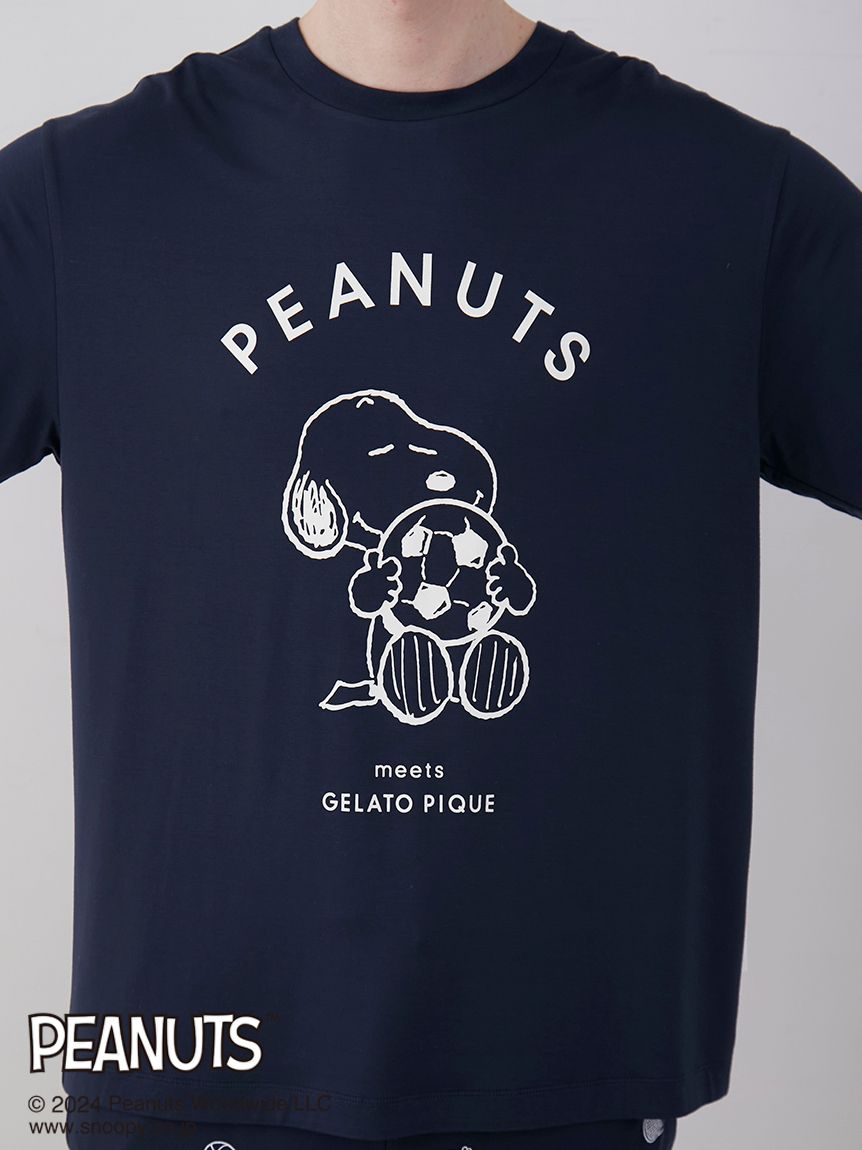 【PEANUTS】【HOMME】ワンポイントTシャツ | PMCT242224