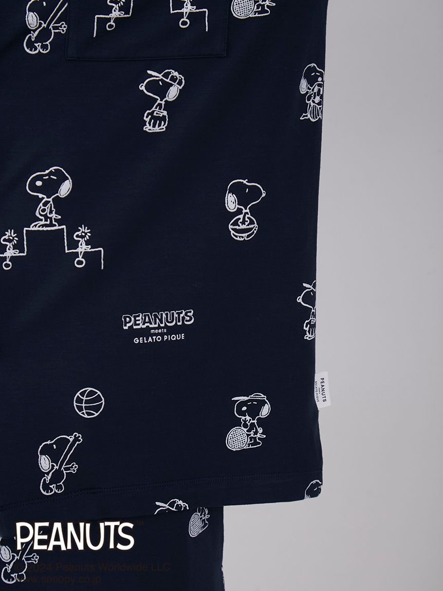 【PEANUTS】【HOMME】総柄プリントシャツ | PMCT242230