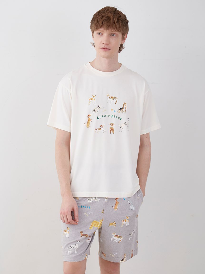 【ヒラノトシユキ】【HOMME】DOGワンポイントTシャツ | PMCT242336