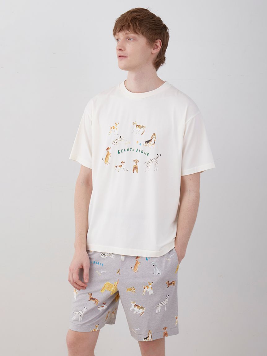 【ヒラノトシユキ】【HOMME】DOGワンポイントTシャツ | PMCT242336