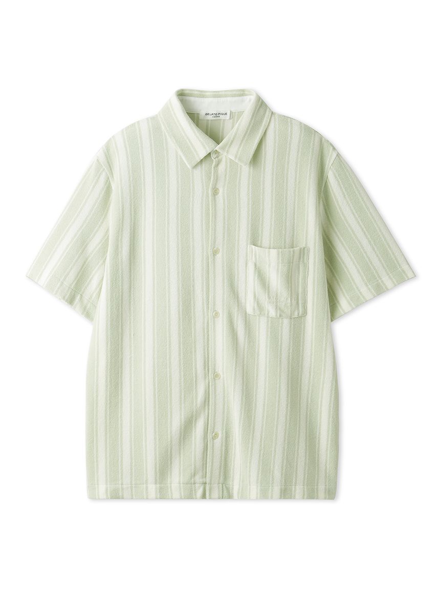 【HOMME】ストライプパイルシャツ | PMCT242906