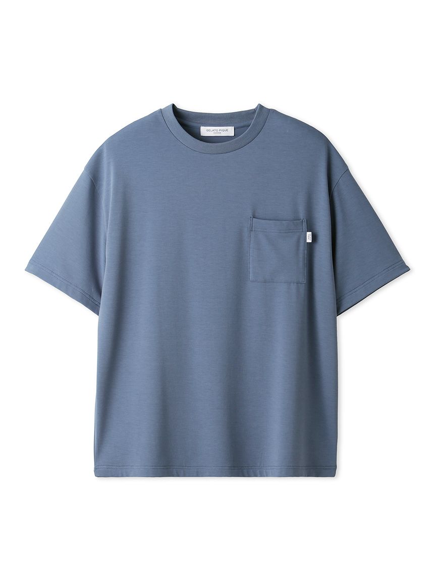 【接触冷感】【HOMME】ジェラートピケロゴバックプリントTシャツ | PMCT242943