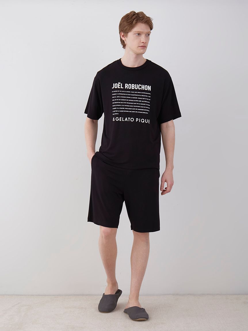 【ラッピング済み】【接触冷感】【JOEL ROBUCHON】【HOMME】レーヨンＴシャツ＆ハーフパンツSET | PMCT242973